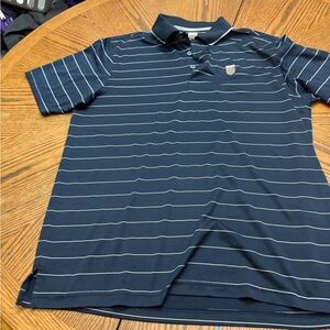 FAldo Navy Polo with Green & Red Shield Emblem